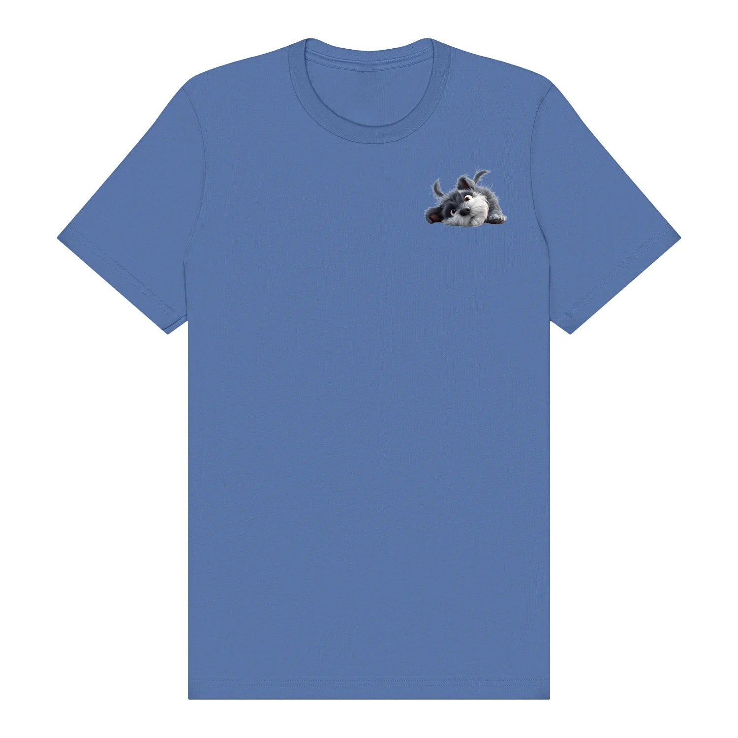 T-shirt Dog graphic 0034 - Columbia Blue