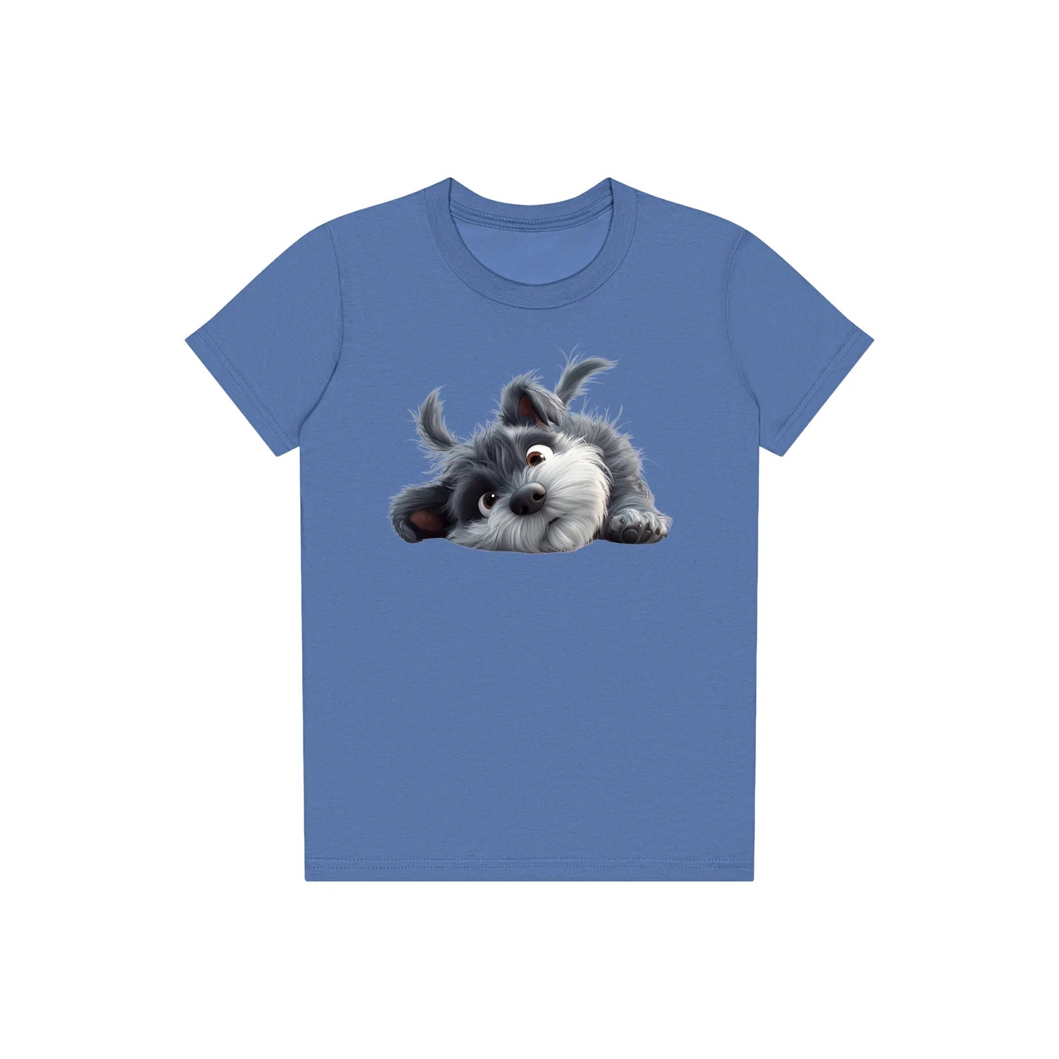 T-shirt Dog graphic 0034 - Columbia Blue