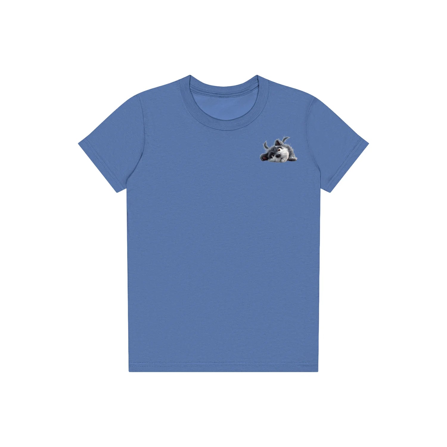 T-shirt Dog graphic 0034 - Columbia Blue
