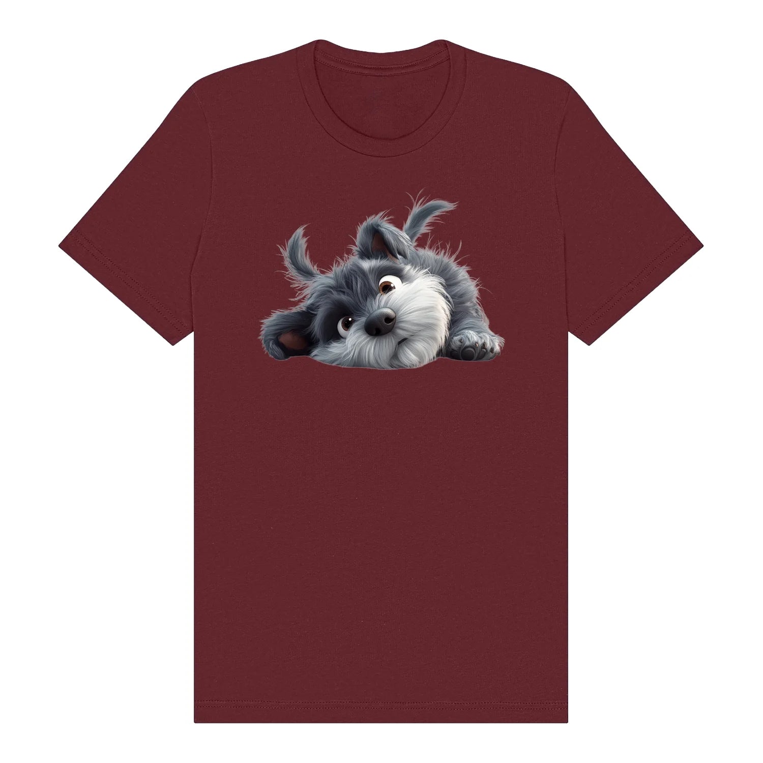 T-shirt Dog graphic 0034 - Maroon