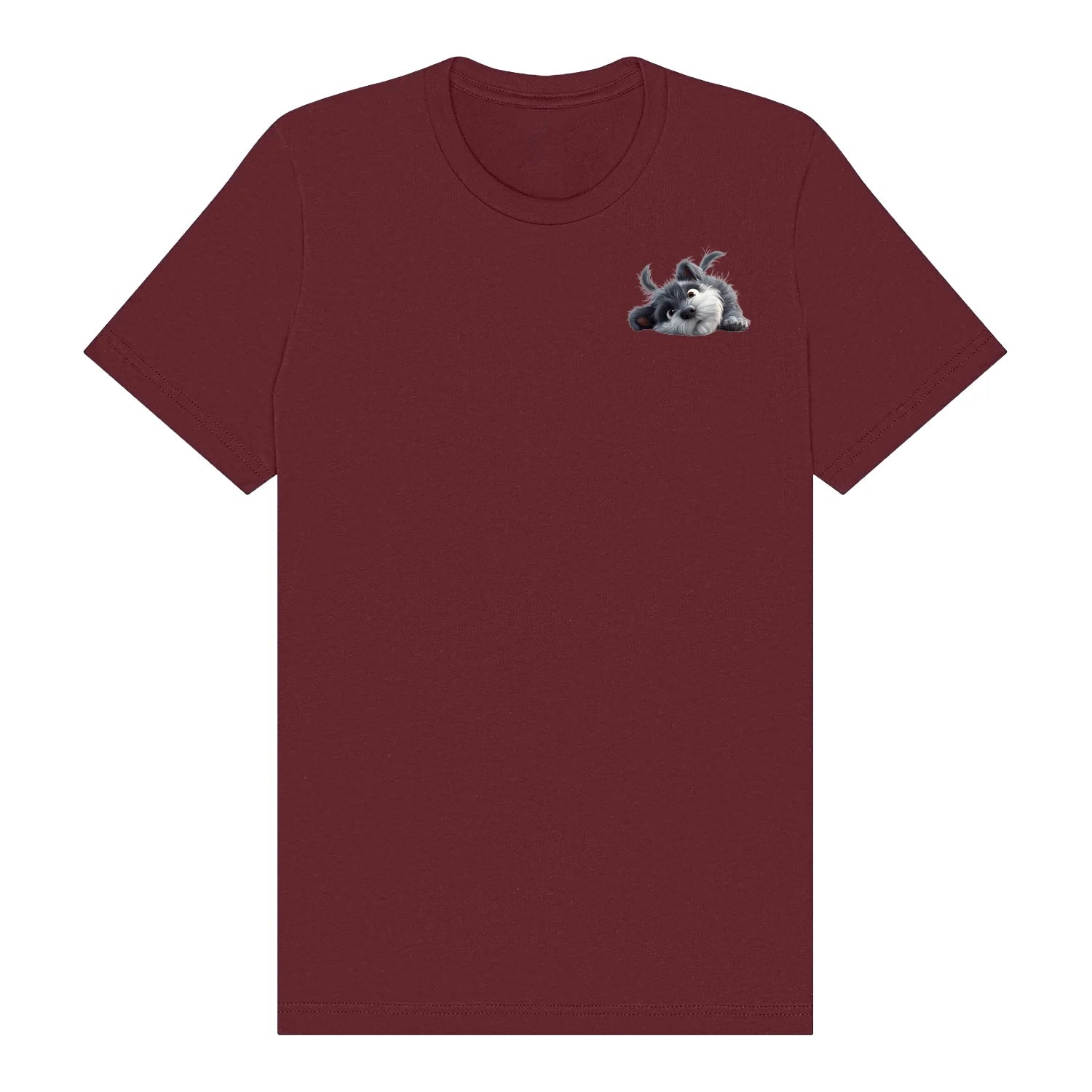 T-shirt Dog graphic 0034 - Maroon
