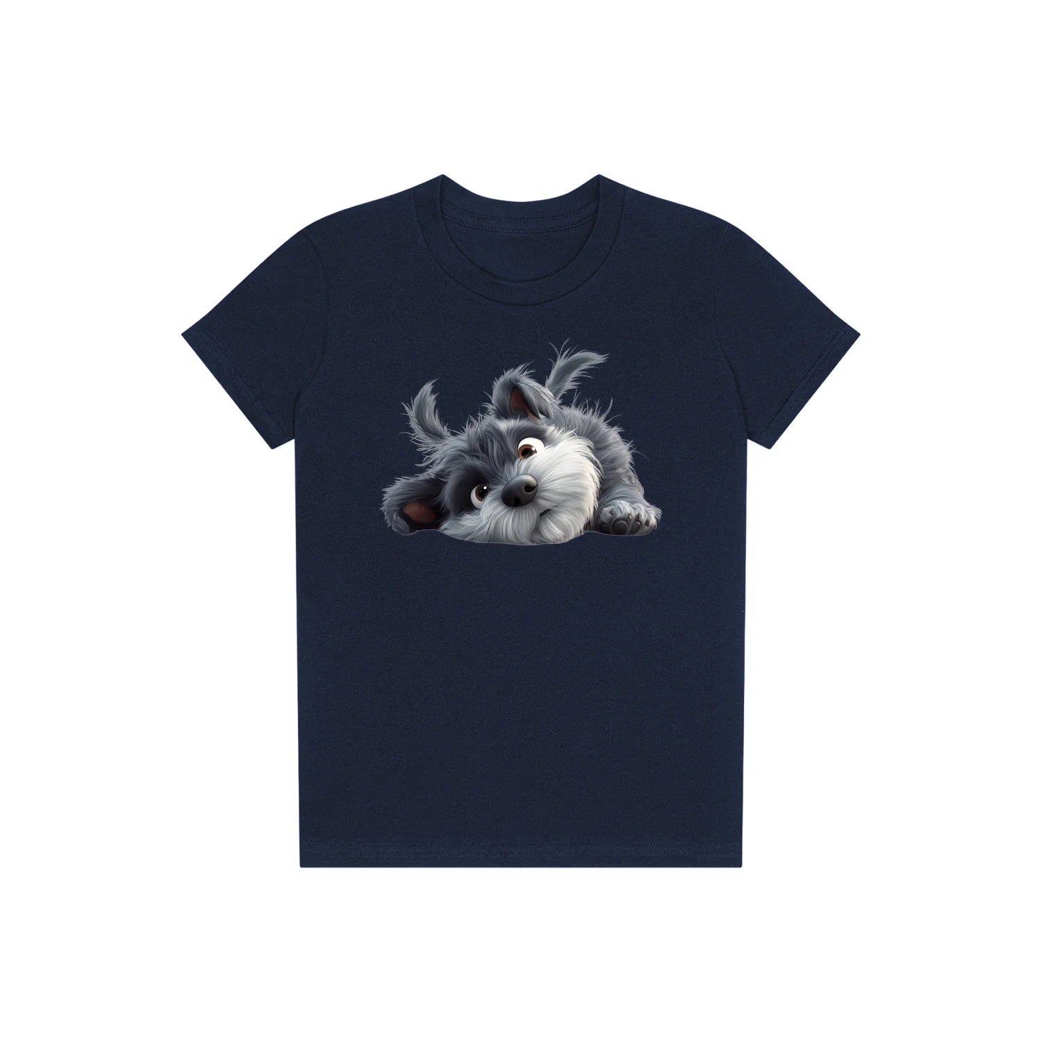 T-shirt Dog graphic 0034 - Navy