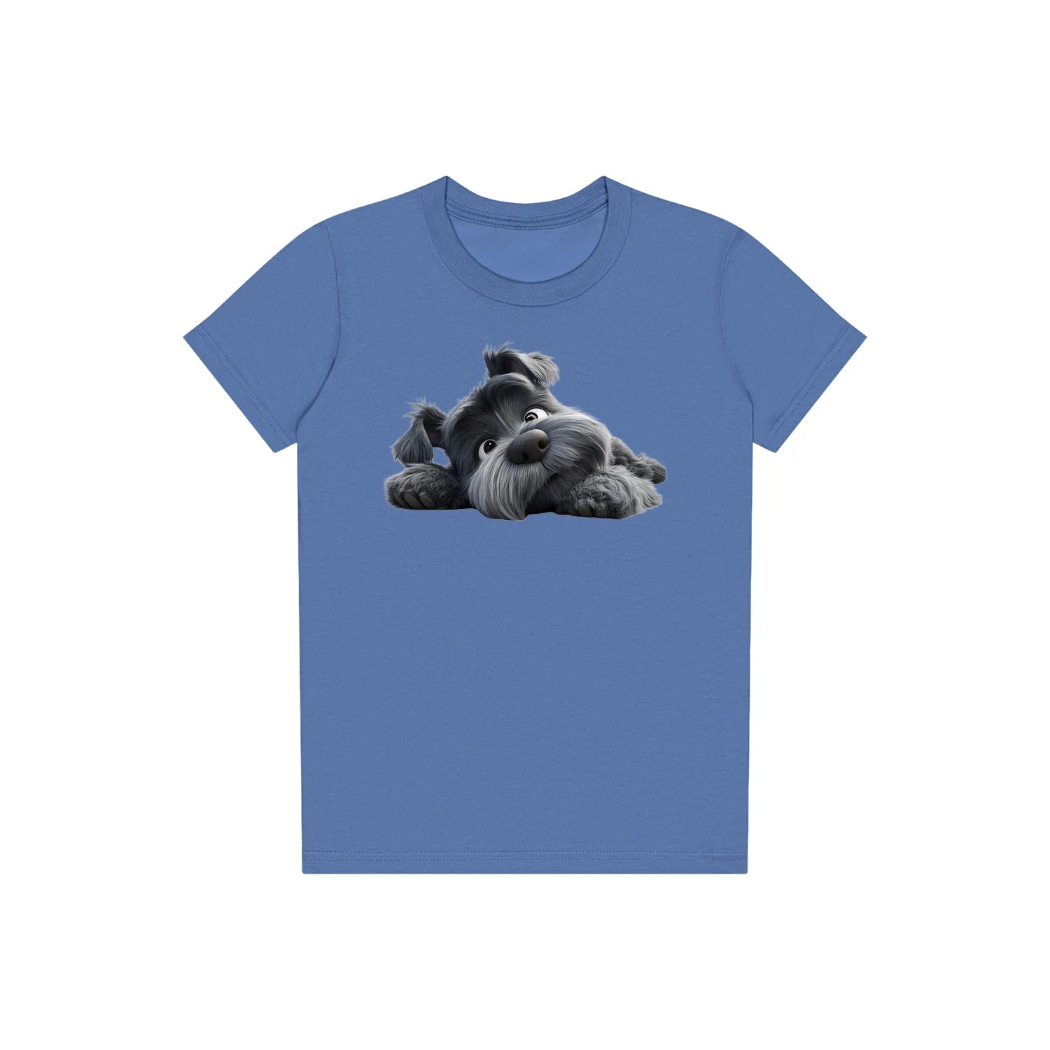 T-shirt Dog graphic 0035 - Columbia Blue