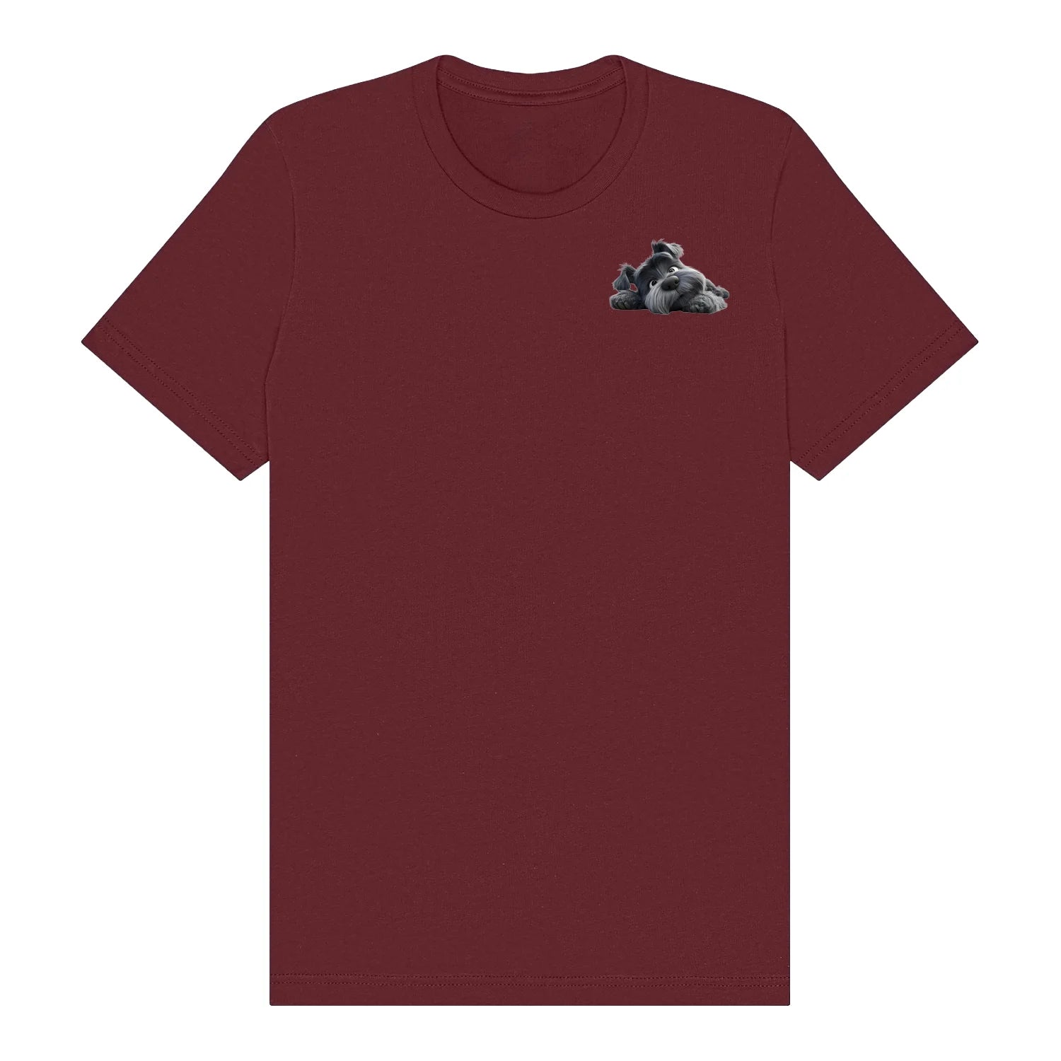 T-shirt Dog graphic 0035 - Maroon