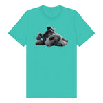 T-shirt Dog graphic 0035 - Teal