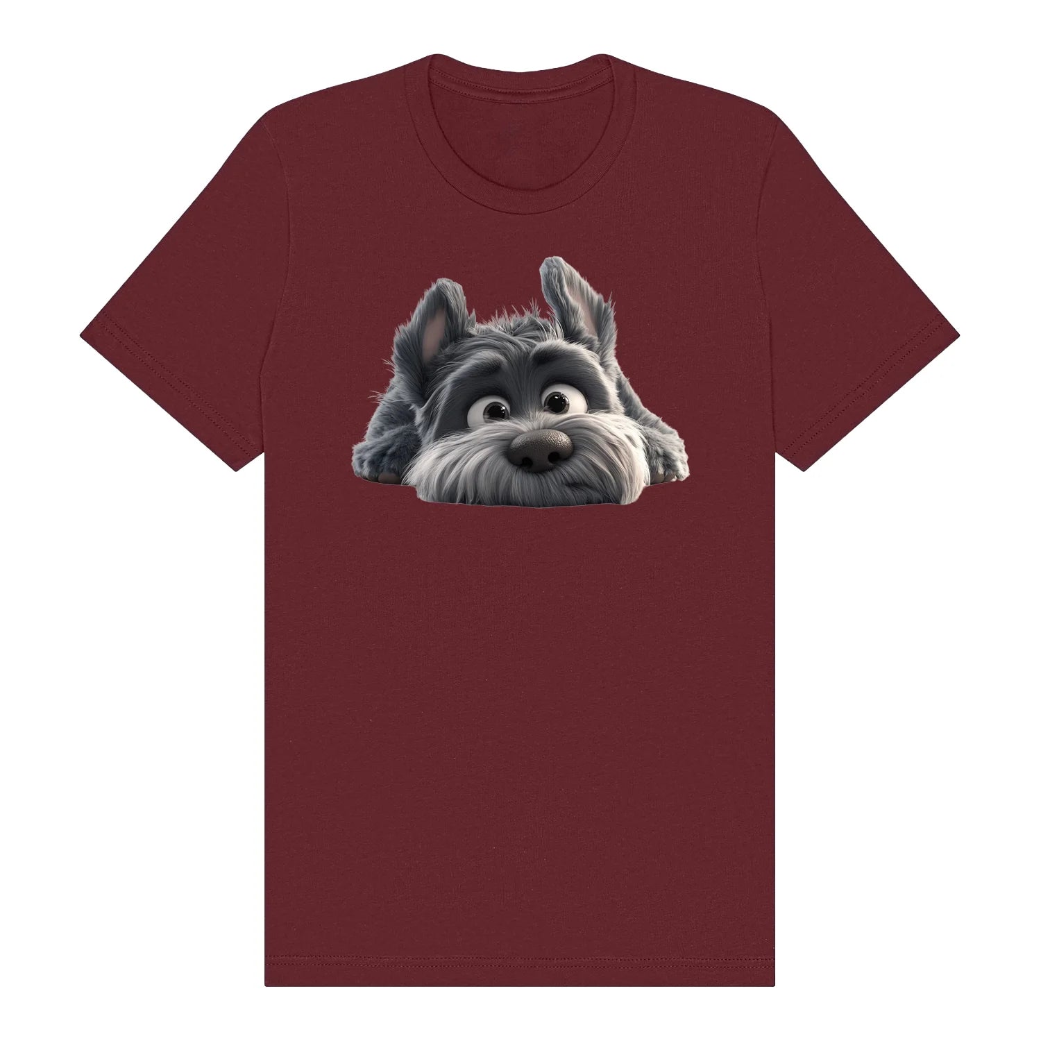 T-shirt Dog graphic 0036 - Maroon