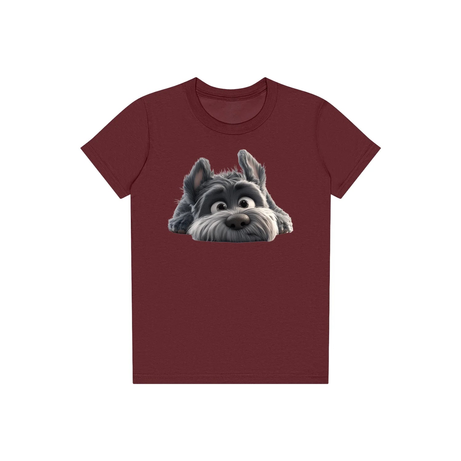 T-shirt Dog graphic 0036 - Maroon