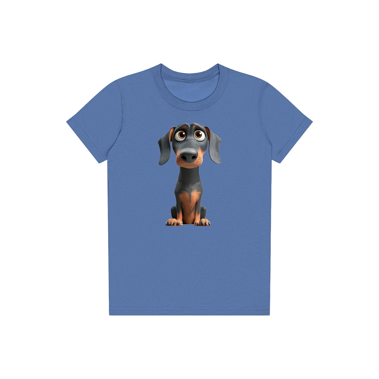 T-shirt Dog graphic 0037 - Columbia Blue