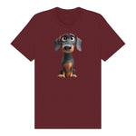 T-shirt Dog graphic 0037 - Maroon
