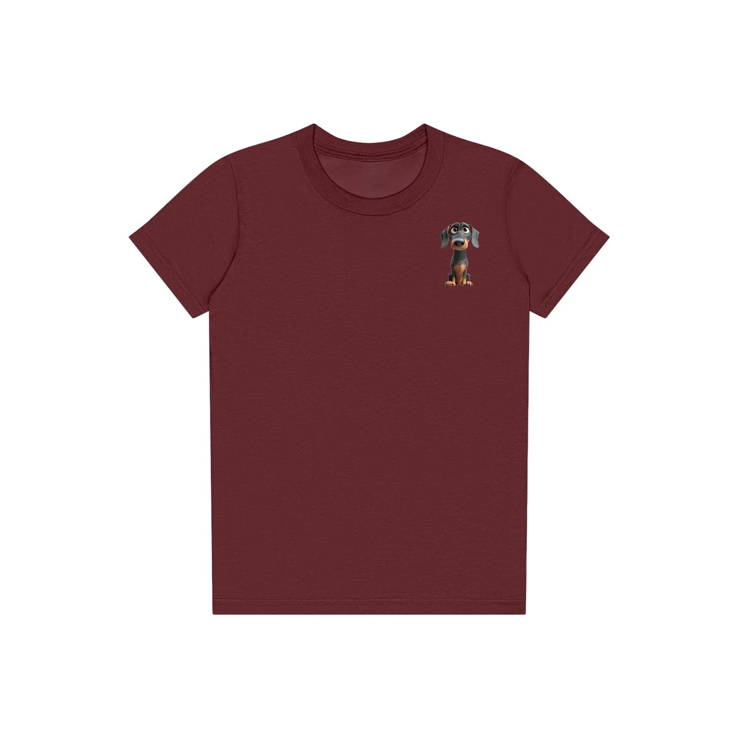 T-shirt Dog graphic 0037 - Maroon