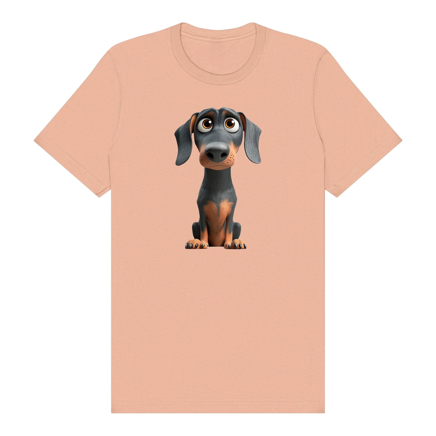 T-shirt Dog graphic 0037 - Peach