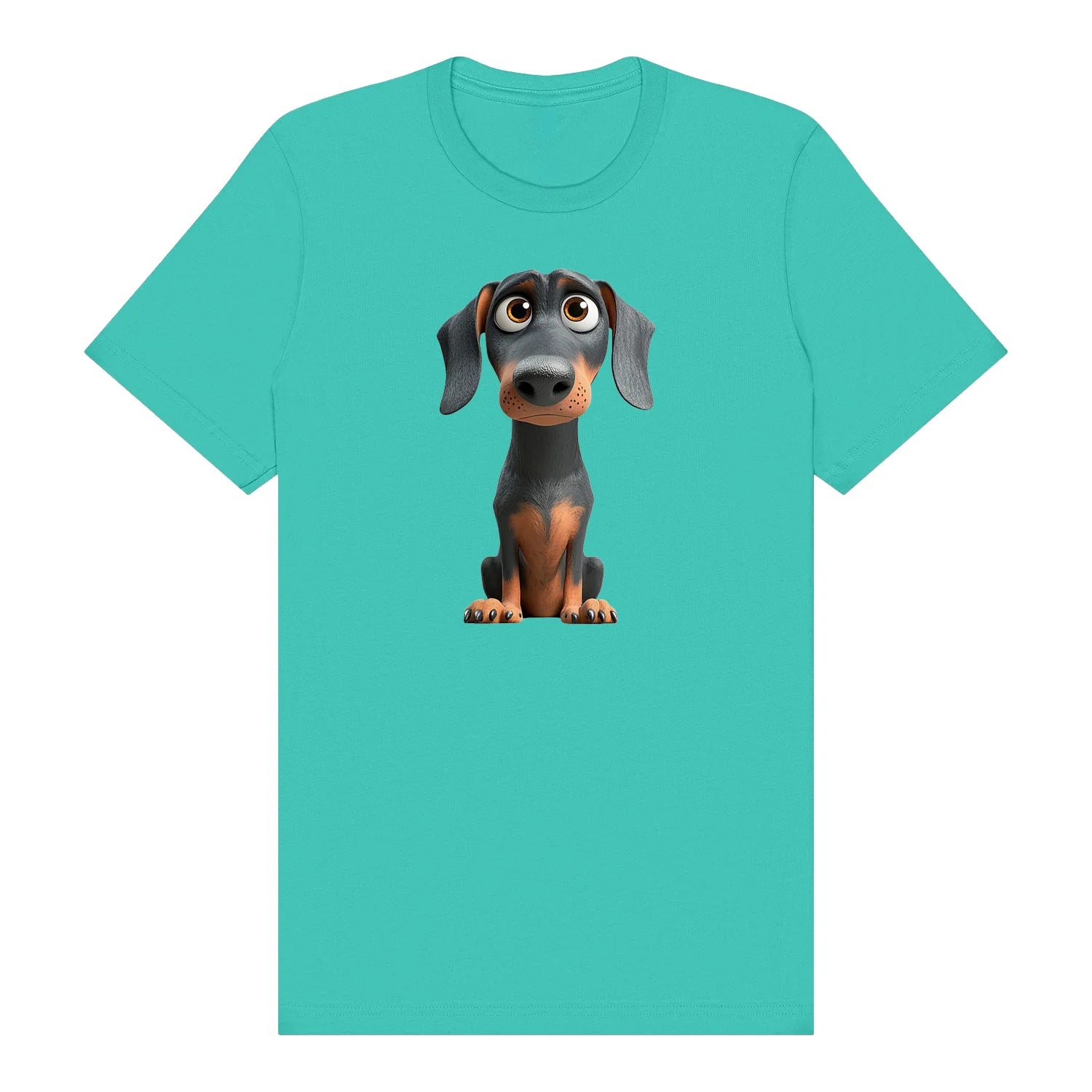 T-shirt Dog graphic 0037 - Teal