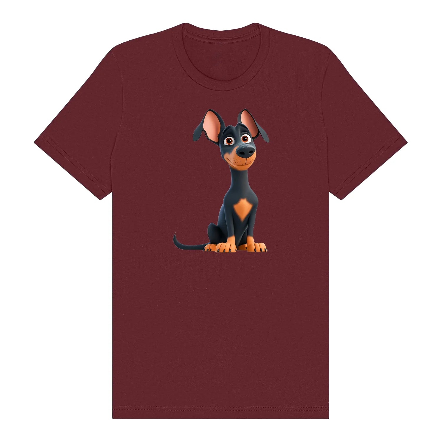 T-shirt Dog graphic 0038 - Maroon