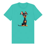 T-shirt Dog graphic 0038 - Teal