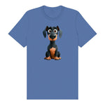 T-shirt Dog graphic 0039 - Columbia Blue