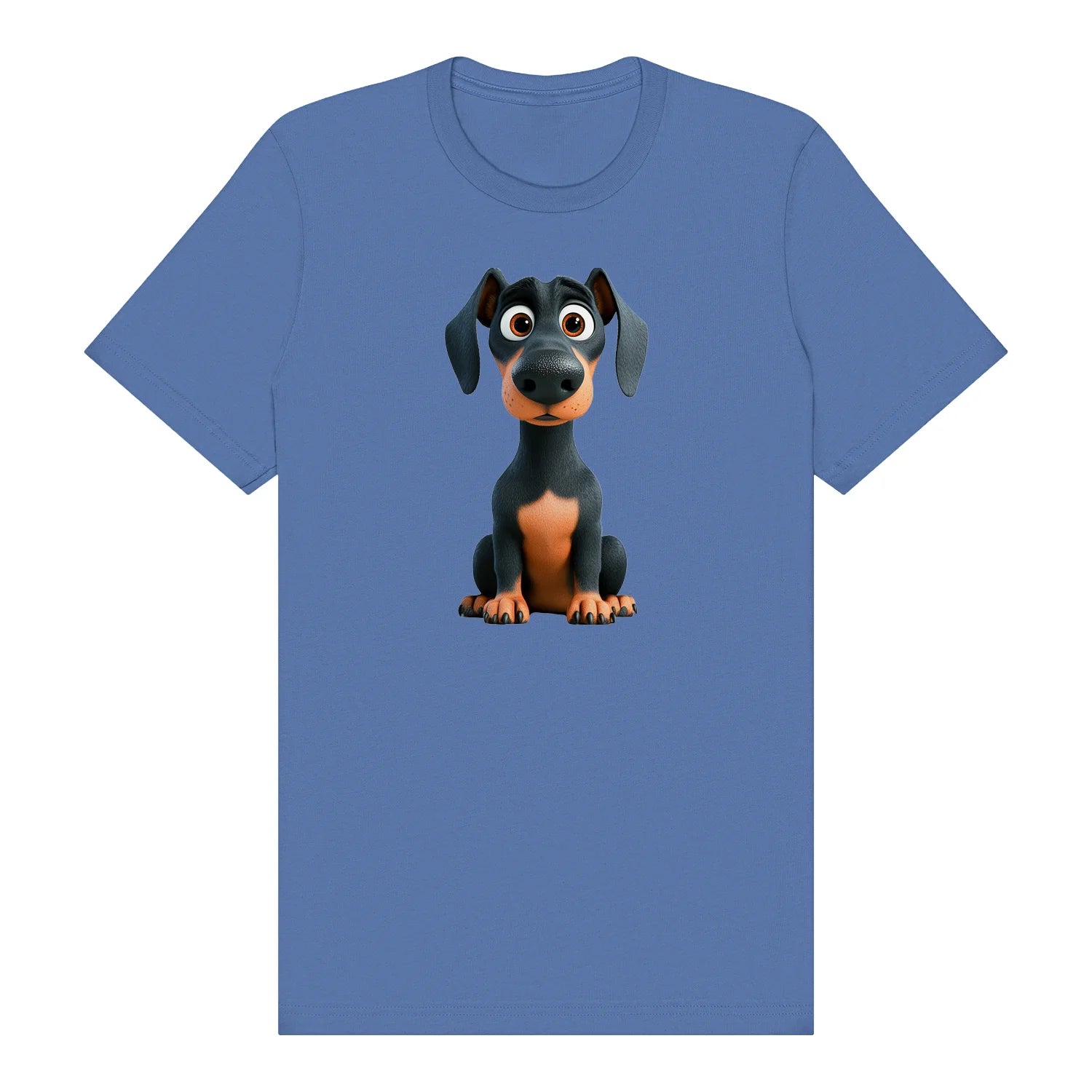 T-shirt Dog graphic 0039 - Columbia Blue