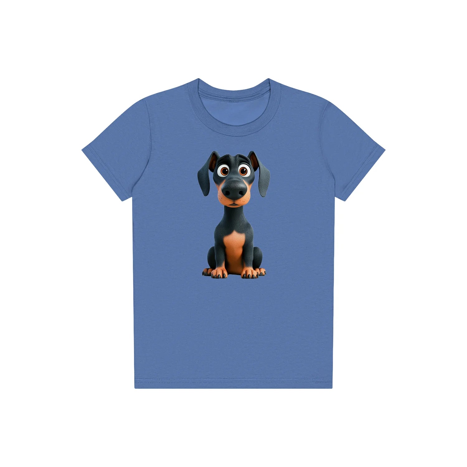 T-shirt Dog graphic 0039 - Columbia Blue