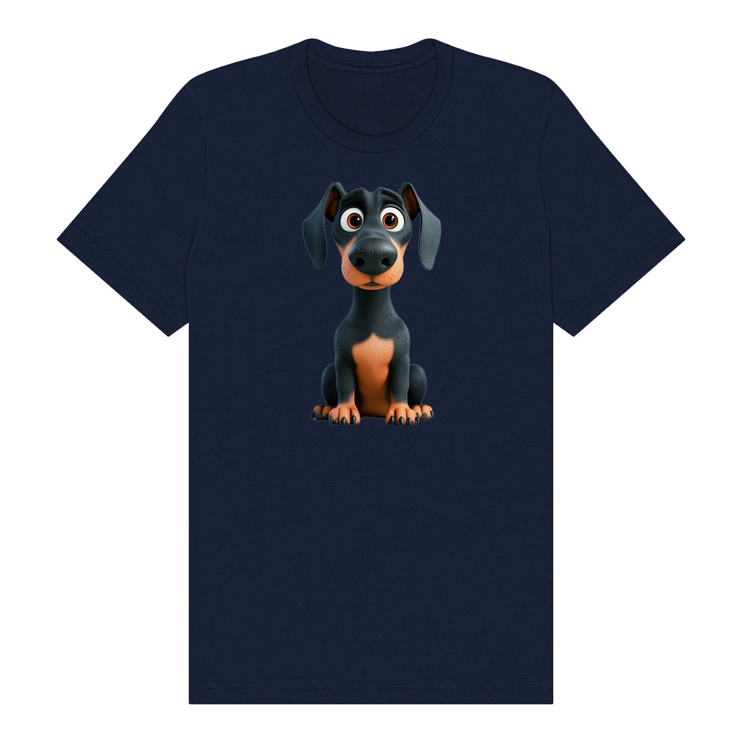 T-shirt Dog graphic 0039 - Navy