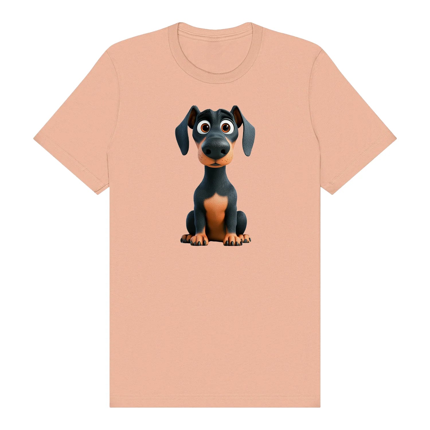 T-shirt Dog graphic 0039 - Peach