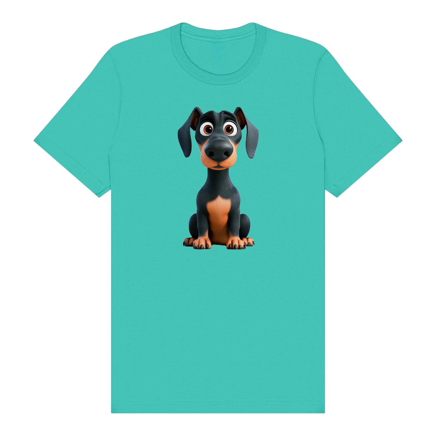 T-shirt Dog graphic 0039 - Teal