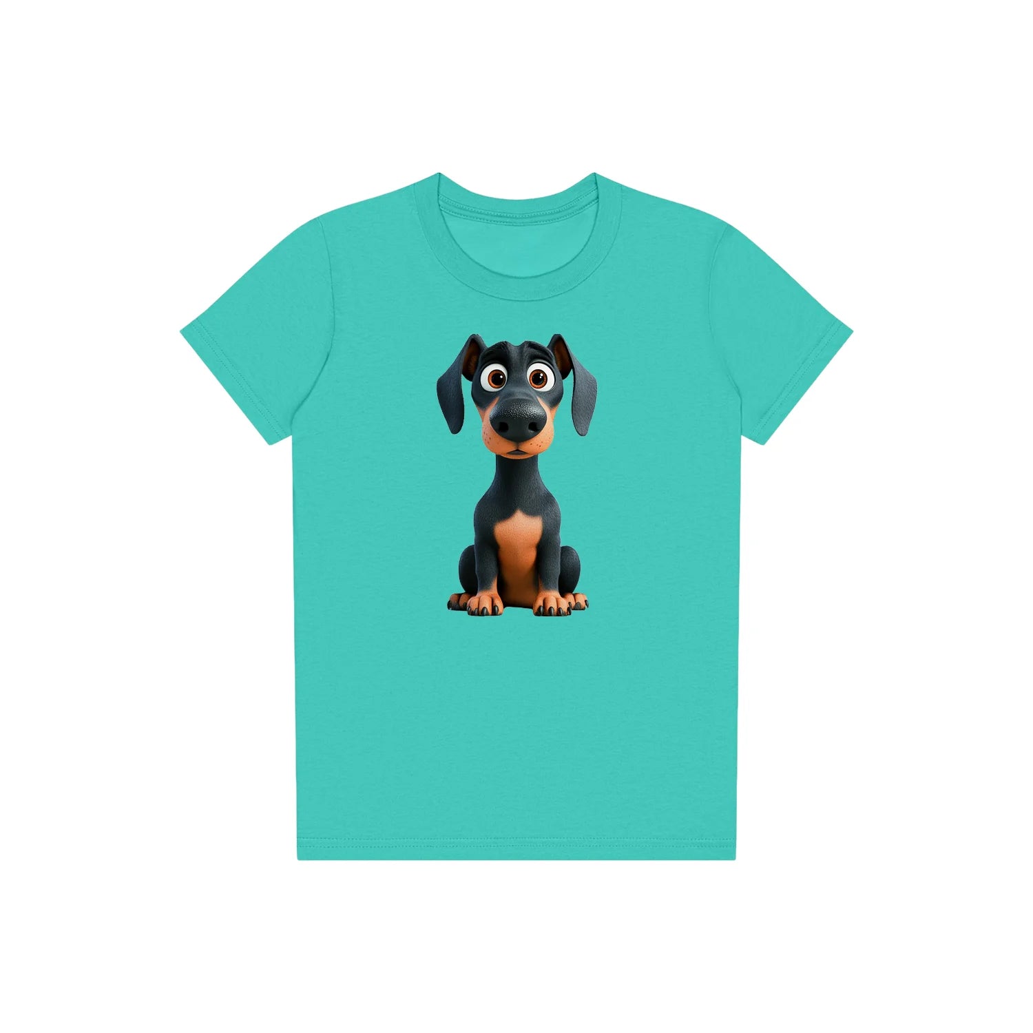 T-shirt Dog graphic 0039 - Teal