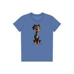 T-shirt Dog graphic 0040 - Columbia Blue