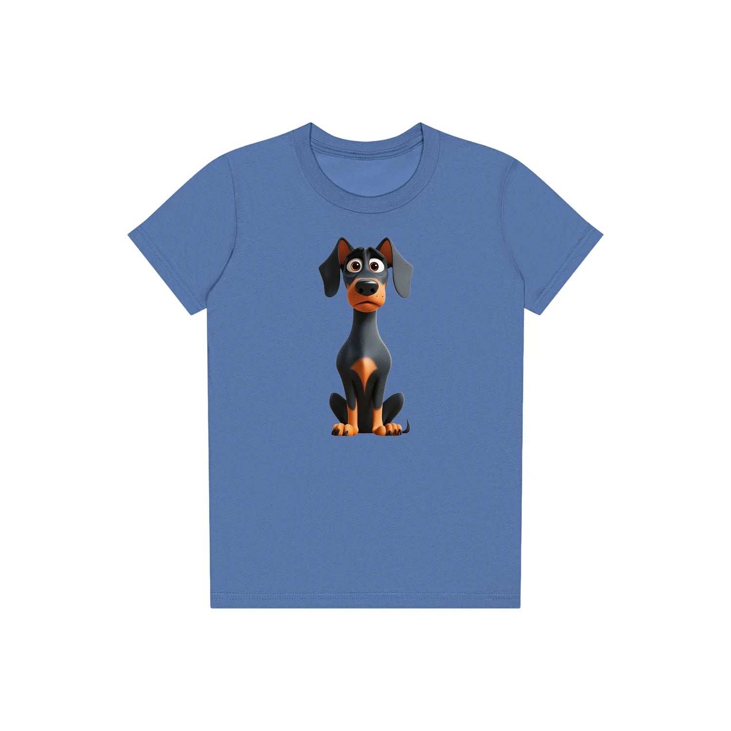 T-shirt Dog graphic 0040 - Columbia Blue