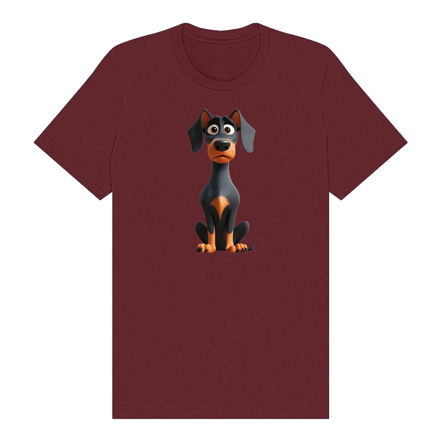T-shirt Dog graphic 0040 - Maroon