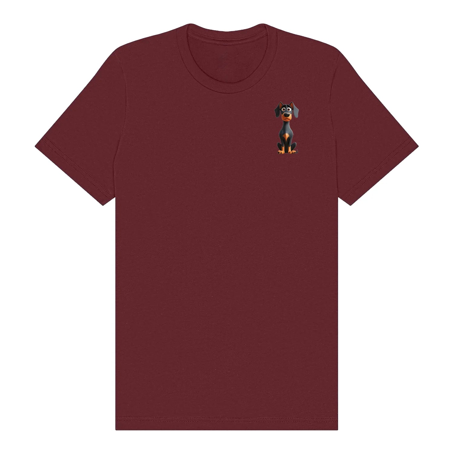 T-shirt Dog graphic 0040 - Maroon