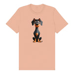 T-shirt Dog graphic 0040 - Peach