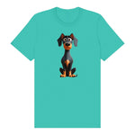 T-shirt Dog graphic 0040 - Teal