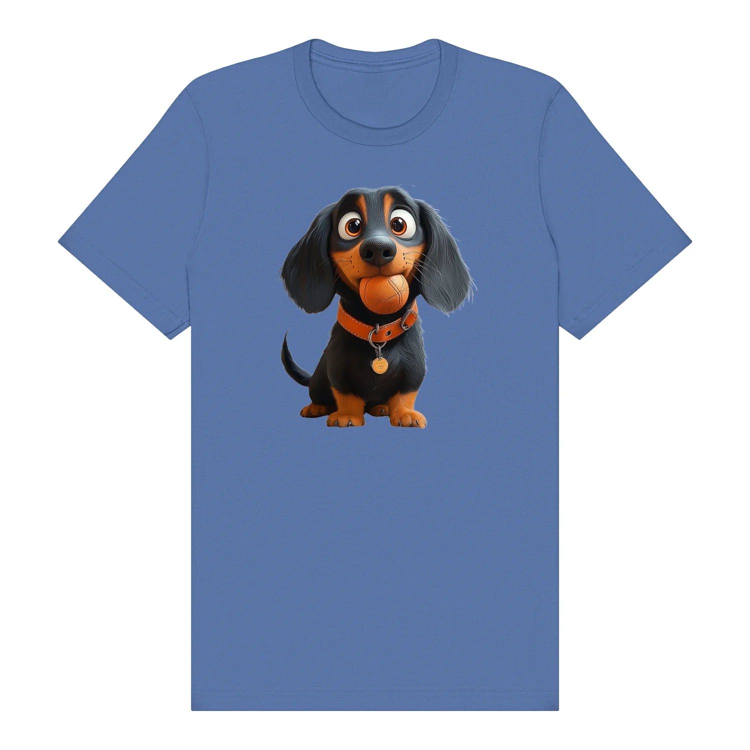 T-shirt Dog graphic 0041 - Columbia Blue
