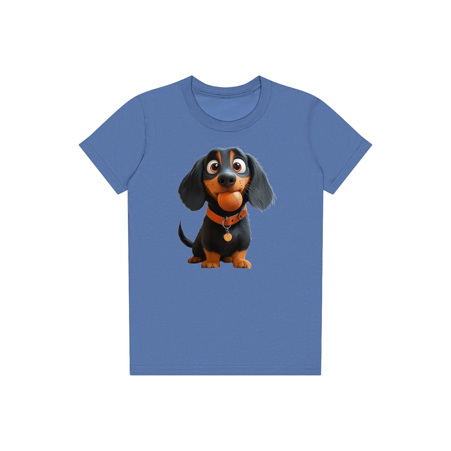 T-shirt Dog graphic 0041 - Columbia Blue