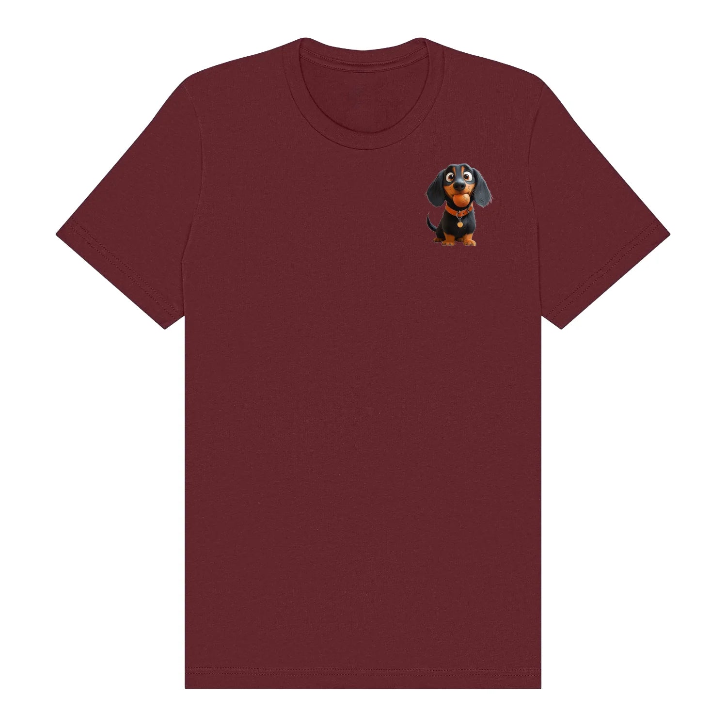 T-shirt Dog graphic 0041 - Maroon