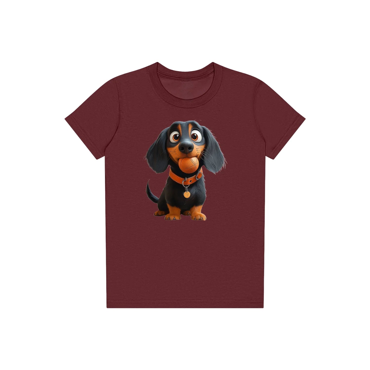 T-shirt Dog graphic 0041 - Maroon
