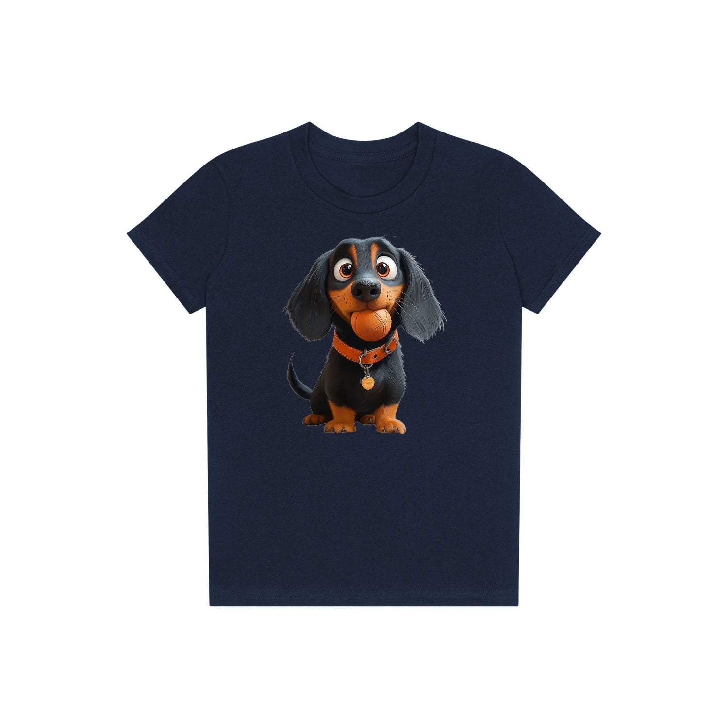 T-shirt Dog graphic 0041 - Navy