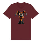 T-shirt Dog graphic 0042 - Maroon