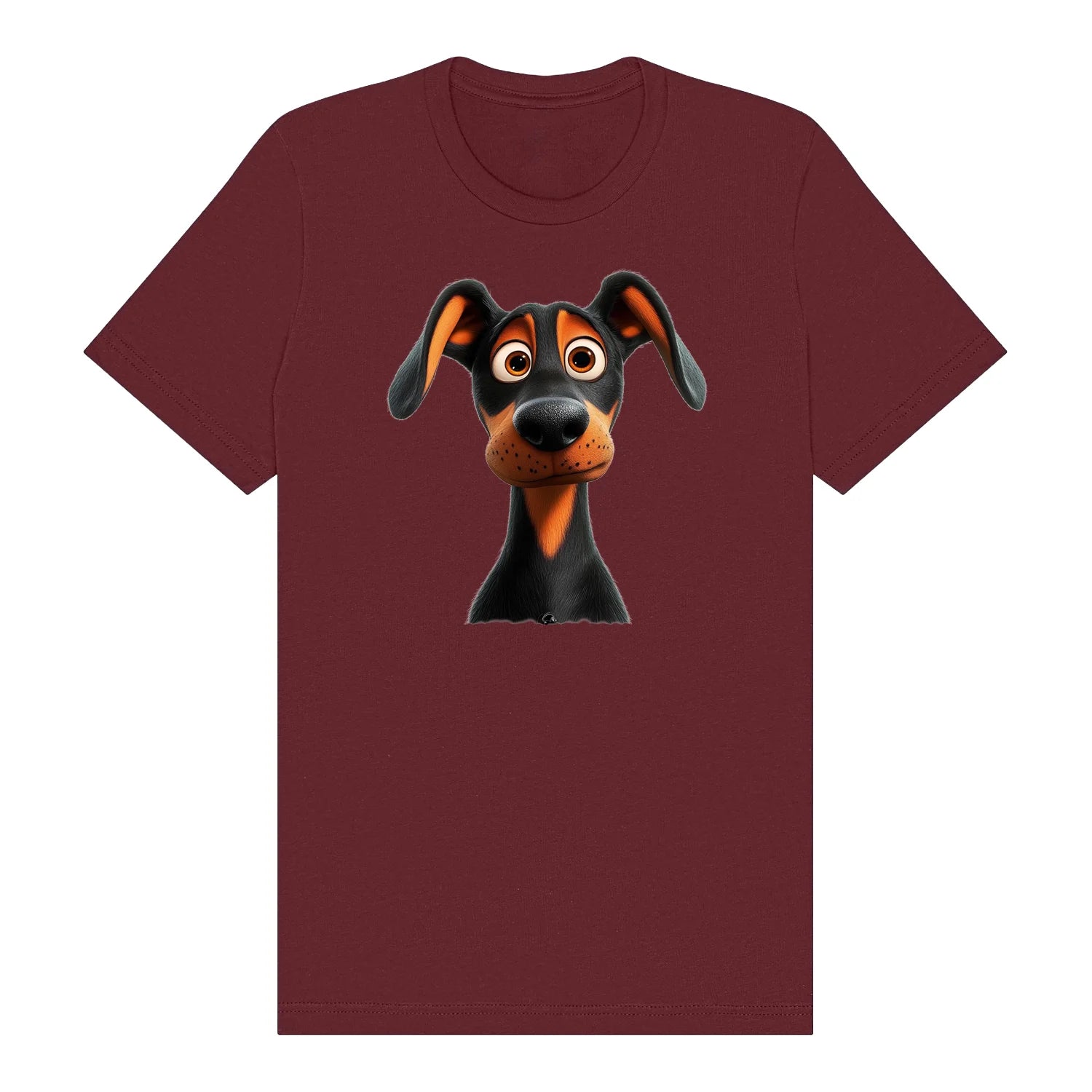 T-shirt Dog graphic 0042 - Maroon