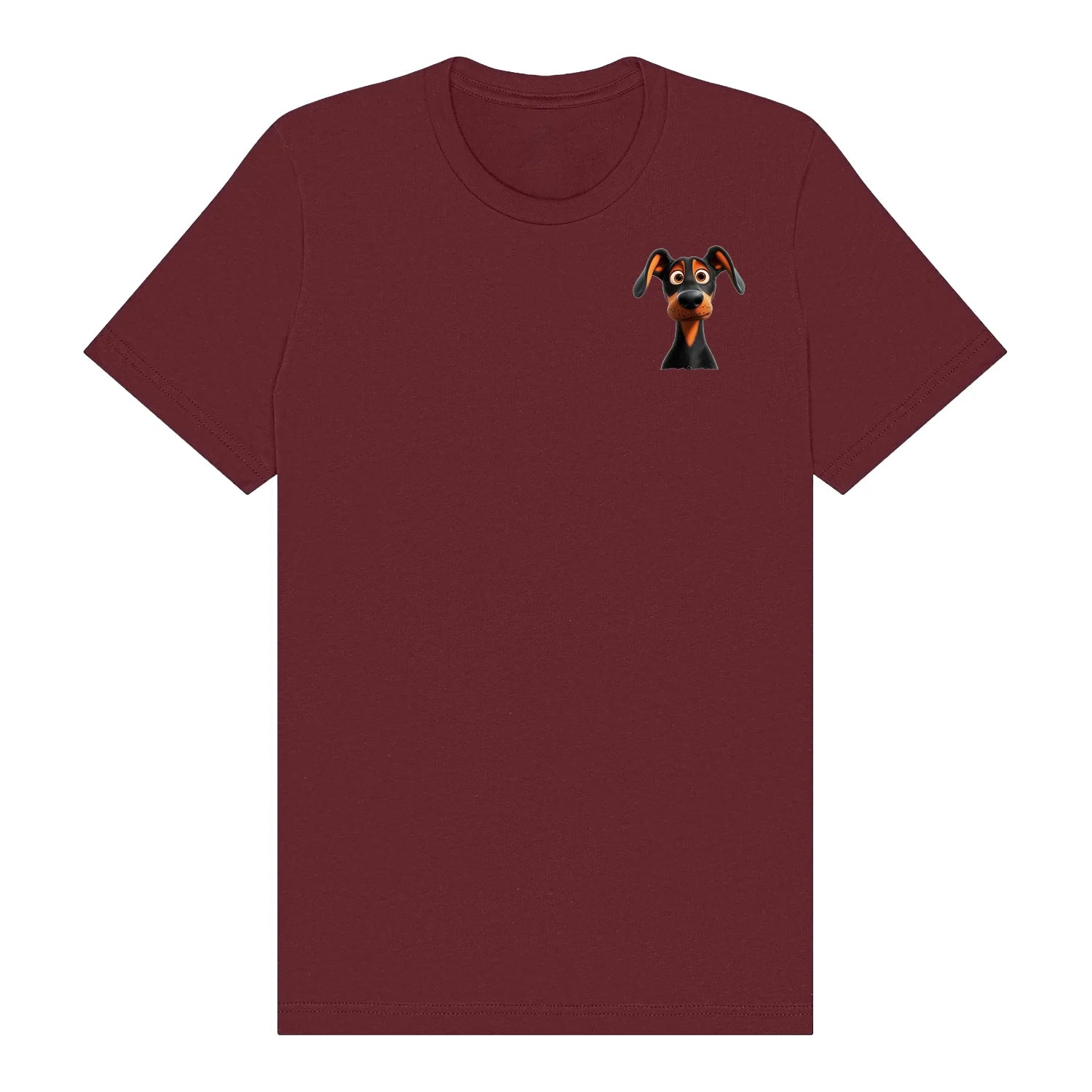 T-shirt Dog graphic 0042 - Maroon