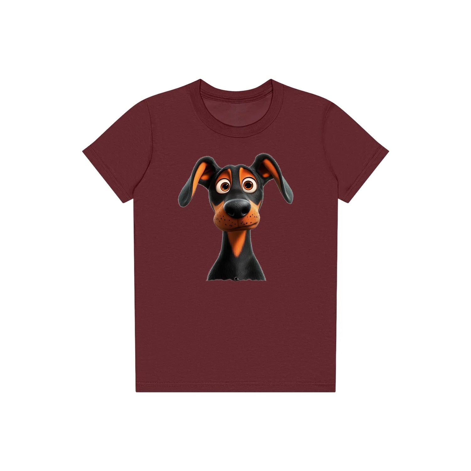 T-shirt Dog graphic 0042 - Maroon