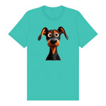 T-shirt Dog graphic 0042 - Teal