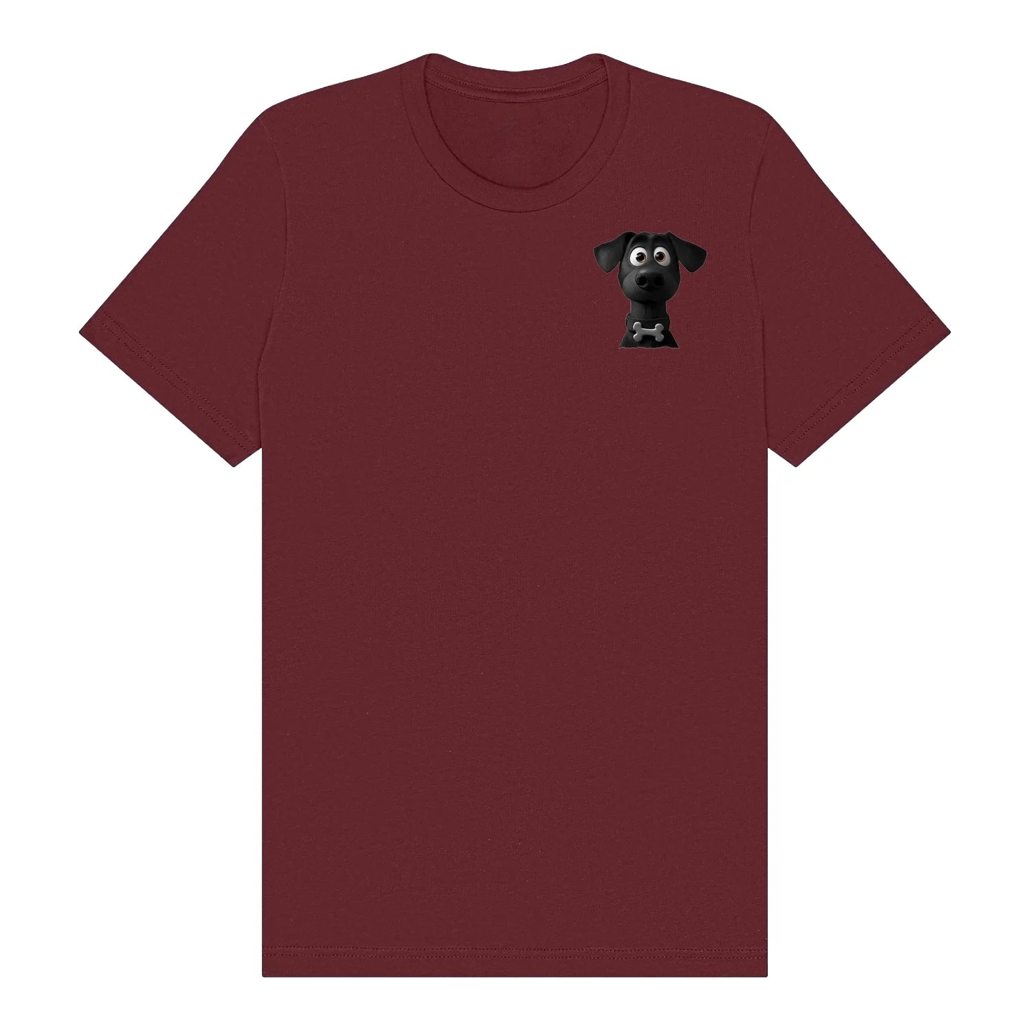 T-shirt Dog graphic 0043 - Maroon