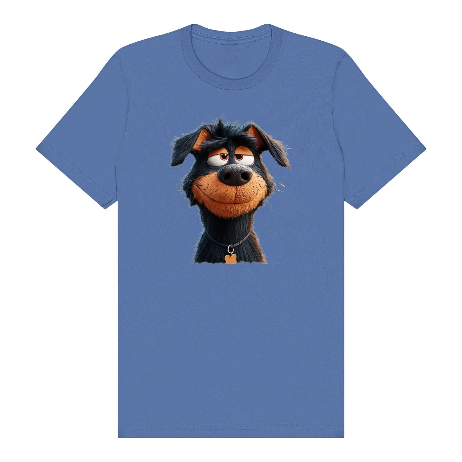 T-shirt Dog graphic 0044 - Columbia Blue