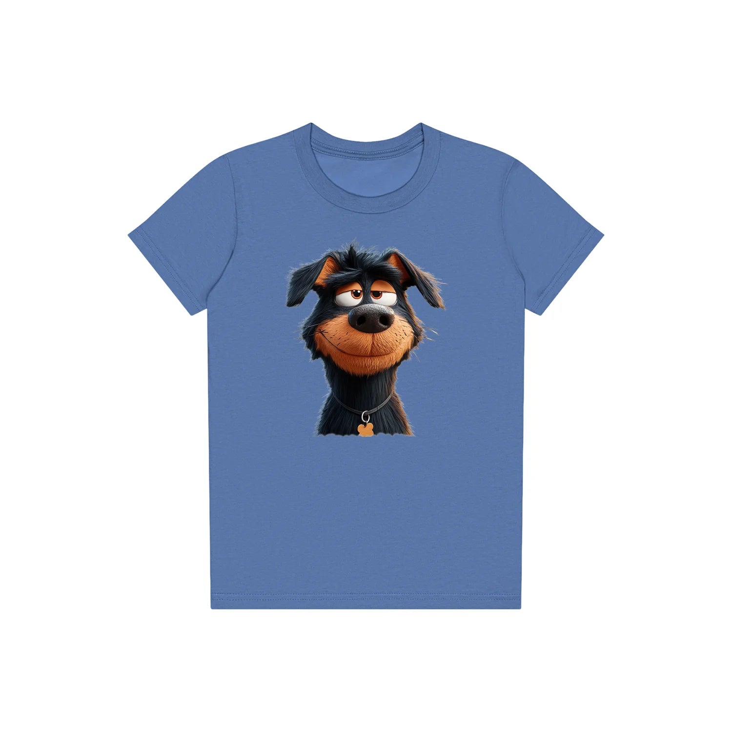 T-shirt Dog graphic 0044 - Columbia Blue