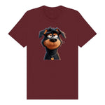 T-shirt Dog graphic 0044 - Maroon