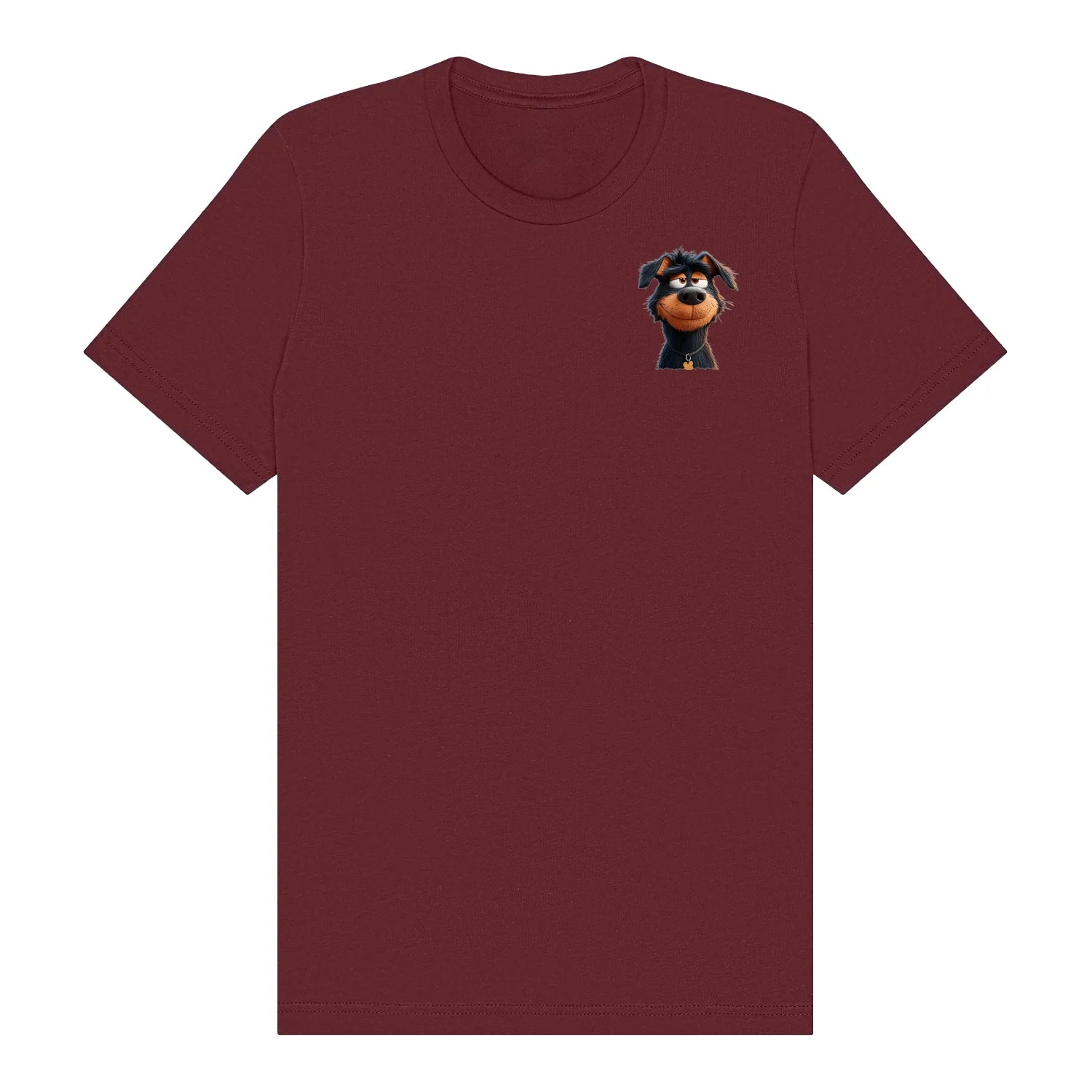 T-shirt Dog graphic 0044 - Maroon