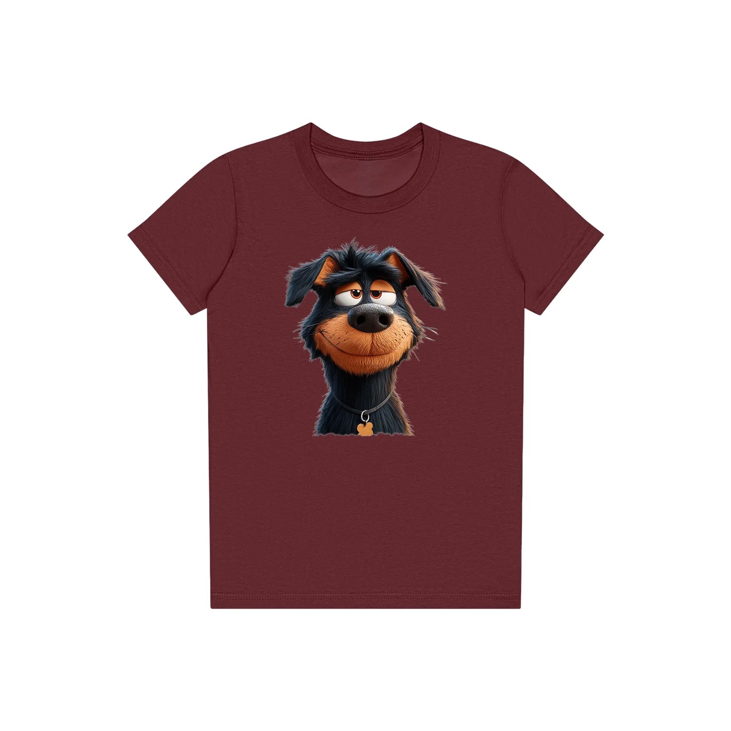 T-shirt Dog graphic 0044 - Maroon