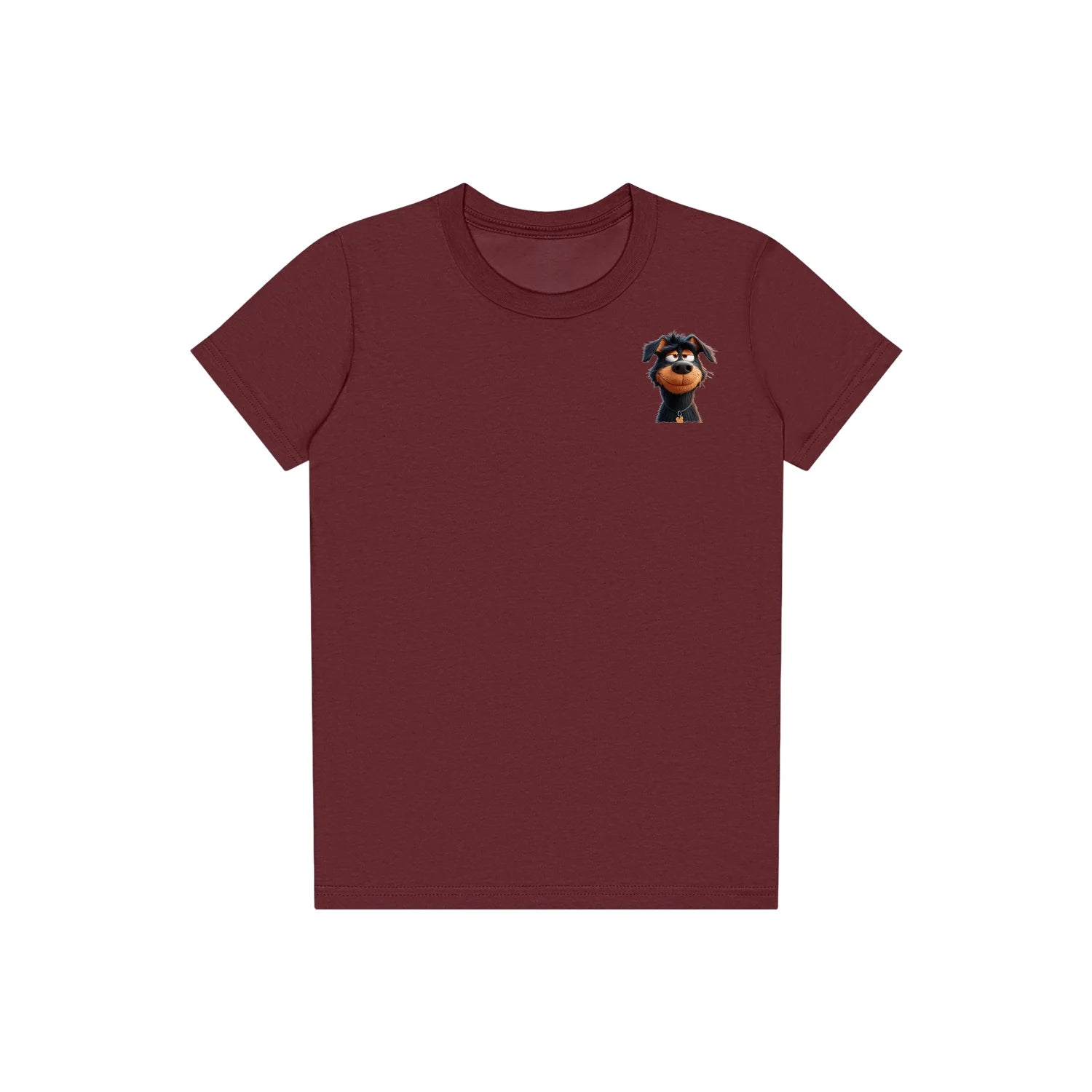 T-shirt Dog graphic 0044 - Maroon
