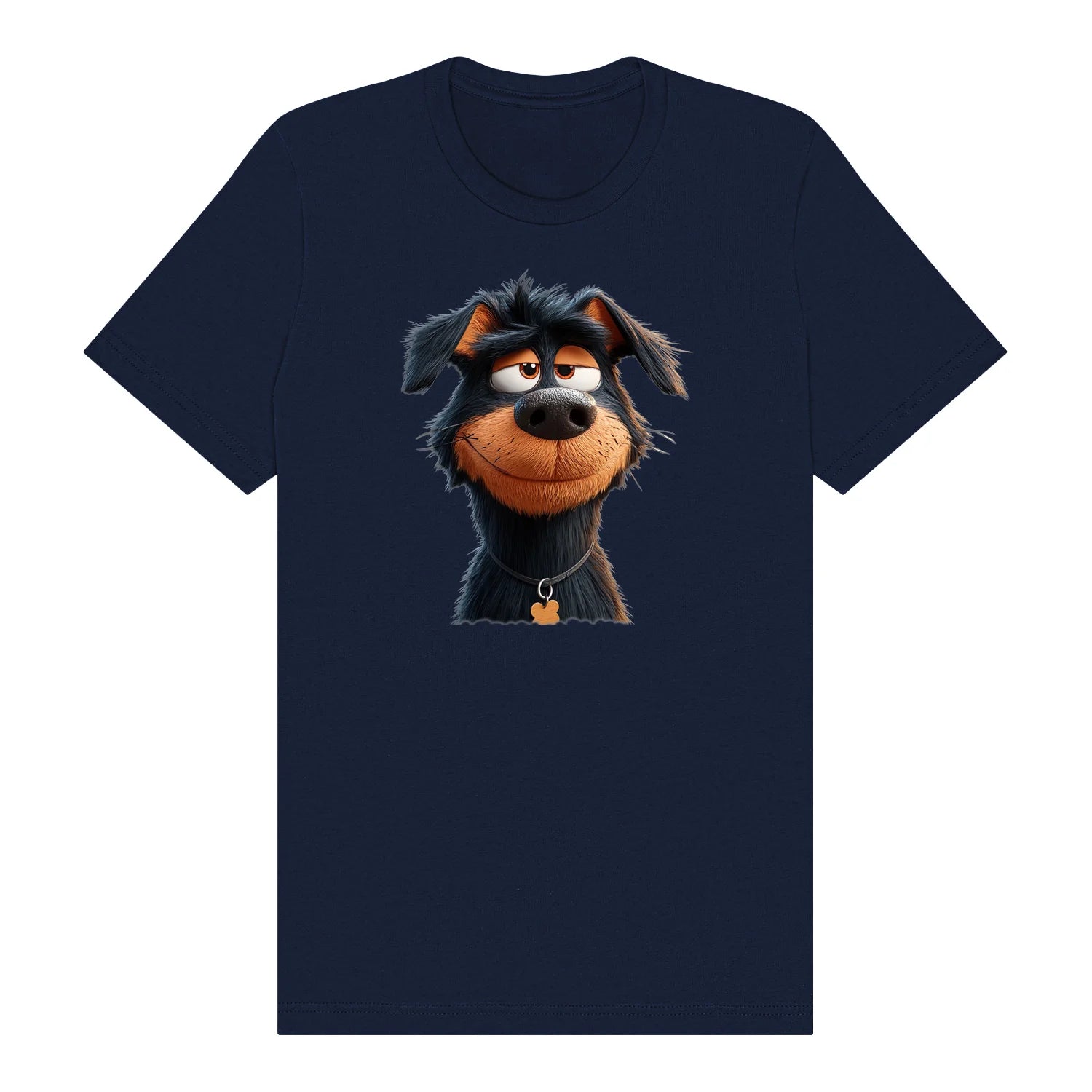 T-shirt Dog graphic 0044 - Navy