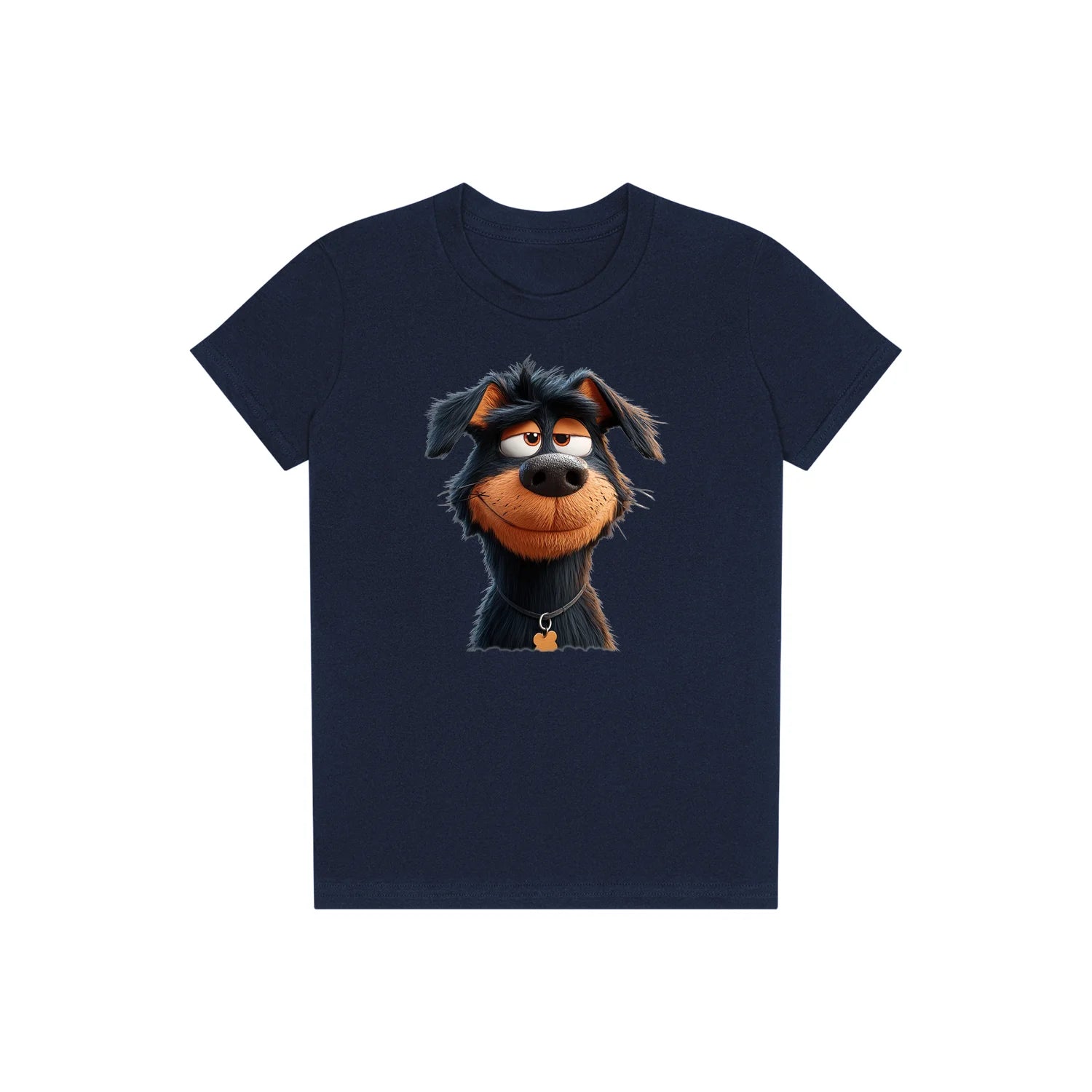 T-shirt Dog graphic 0044 - Navy